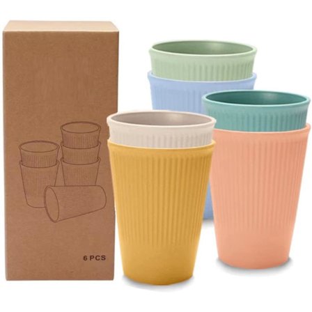 Lasten mukit, lasten mukit, muoviset mukit (6 kpl) satunna