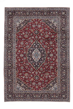 Keshan Teppich Orientalischer Dunkelrot/Schwarz (Wolle, Persien)