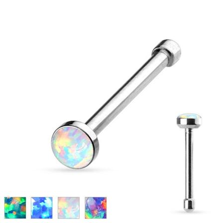 1 Näspiercing I 316l-stål Med Opalite (4 Färgval) 4 Rainbow