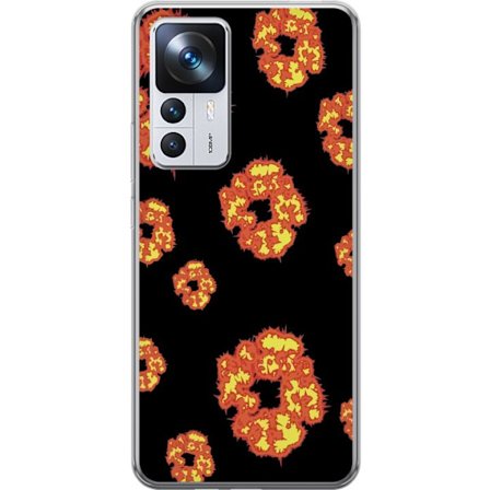 Xiaomi 12T Pro Läpinäkyvä kuori Denim Tears -vibe modernilla katutyyli-esteettisellä ilmeellä ja kukka-motiiveilla, jotka luovat vahvan, trendikk