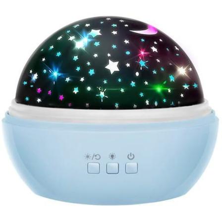 Stjärnprojektor För Barn - Galaxlampa / Nattlampa Blå