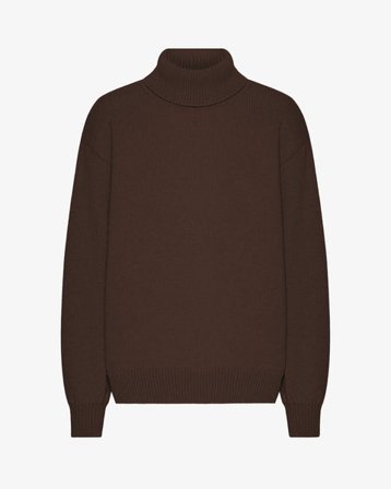 Merino Wool Turtleneck - Coffee Brown - Female - XS
