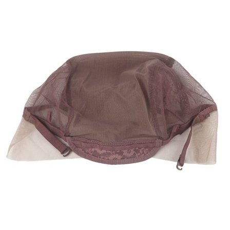 Parykk Nett Hårnett Blonde Nylon Mesh U Del Justerbar Pustende Mørk Brun for Ytelse