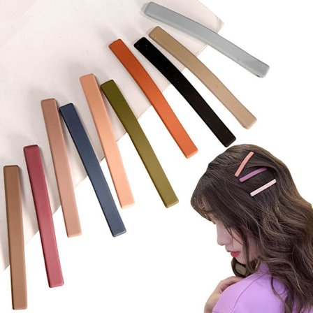 10 stk. hårklemmer, hårnåle til piger og kvinder, holdbare metal hårklemmer, ti farver