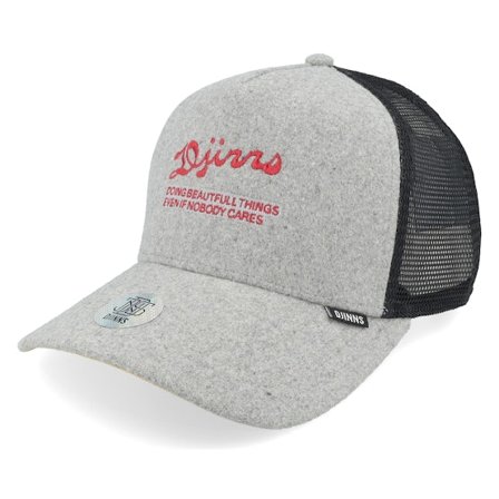 Djinns - Gris trucker Casquette - Hft Cap Wool D Grey/Black A-Frame Trucker @ Hatstore