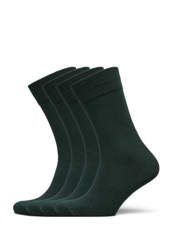 Bamboo Crew Sock 4-Pack Underwear Socks Regular Socks Grønn Amanda Christensen