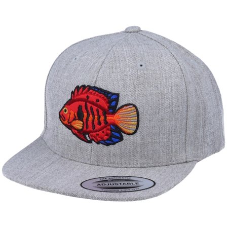 Kinder Kiddo Cap - Grau snapback Cap - Kinder Flame Angel Fish Heather Grey Snapback @ Hatstore
