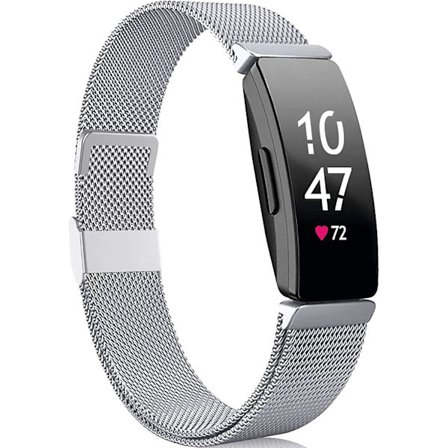 Kompatibel med Fitbit Inspire-rem/fitbit Inspire Hr-rem/fitbit Inspire 2-rem, armband i rostfritt stål, ersättningsarmband i metallnät, kompatibelt 