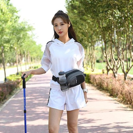 Fanny Pack -juoksuvyölaukku, puhelimen kotelo, nailonista valmistettu vyölaukku, jossa pulloteline juoksuun, patikointiin ja nesteytykseen