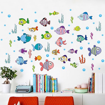 Et sæt anime fisk vægklistermærker Wall Decals Wall Decor Removabl