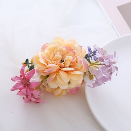 Blomster Hår Klo Brud Hårnål ORANGE