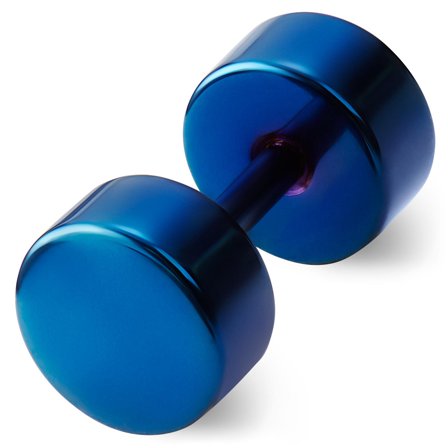 6 mm modrá náušnice fake plug pro muže - Pecky a kroužky