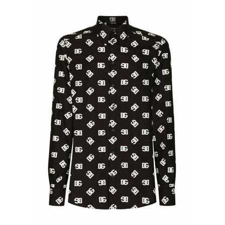 Dolce & Gabbana, Shirts Zwart, Heren, Maat:L