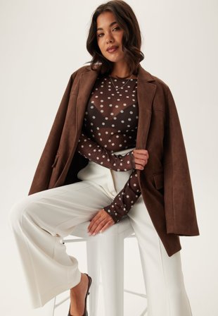 BUBBLEROOM-Long Sleeve Mesh Top-M