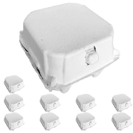 10 stk. Eggekartonger Papirbrett Papirmasse Eggebokser Masse Eggekartonger Kjøkken Eggebeholdere-FCY_Särskilda gåvor