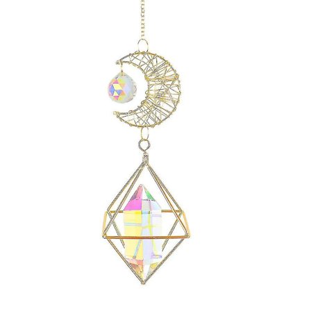 Måne solfångare ljuskrona trädgård hängande prisma dekoration hem bil dekoration