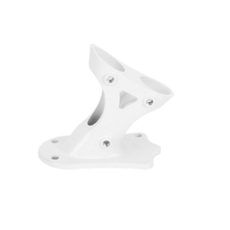 Kraftig utendørs flaggstangholder, rustfri aluminiumslegeringsfeste med rustfritt stålbeslag, dobbel posisjon 1-tommers hvit brakett