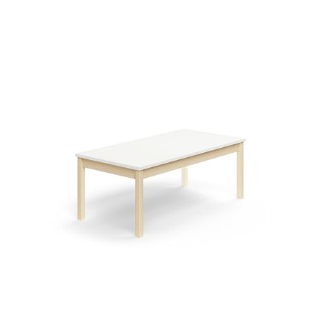 Table DECIBEL, 1400x700x530 mm, noise reducing high pressure laminate, birch/white