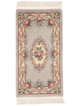 Annodato A Mano Cinesi 90 Line Tappeto 69X122 Di Lana Marrone/Beige Piccolo