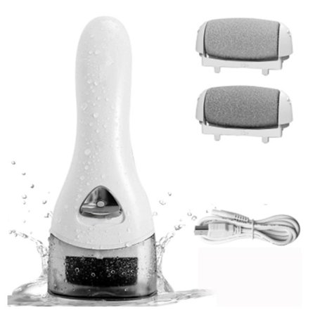 Elektrisk fotfil - fjerner hard hud - vanntett fotpleieverktøy - USB-oppladbar med LED-lys