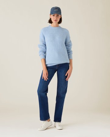 Lexington Alpaka-mischung raglan pullover, hellblau