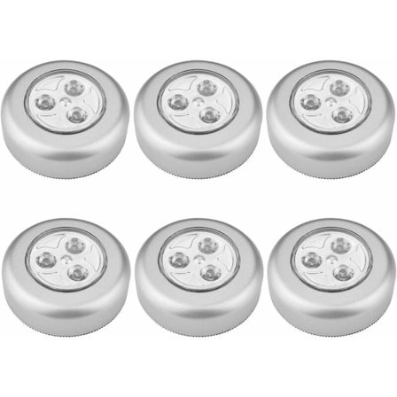 Självhäftande batteridrivna LED-lampor, självhäftande LED-nattlampa med 3 batterier/batteri för garderob/garderob/hylla/entré/kök/hall