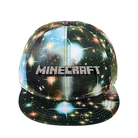 Minecraft Star Hat Enkel Mode Tecknad Män och Kvinnor Starry Sky Green ~ 2