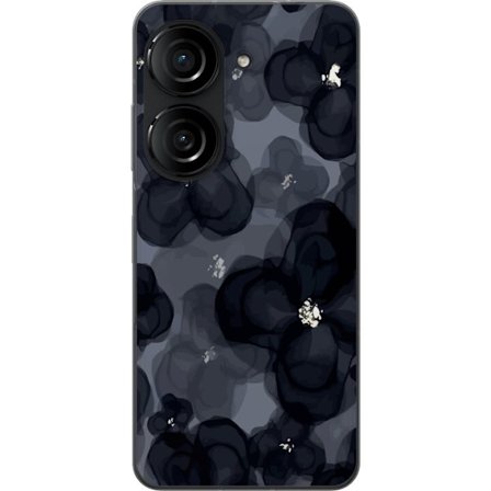 Yhteensopiva Puhelinkuori Asus Asus Zenfone 10 Abstrakti tummanvärisellä kukkakuviolla, jossa on elegantti ja dramaattinen tunnelma