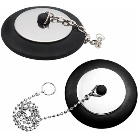 Gummidräneringsstopp Krom Badkar Handfat Stopp Dräneringsstopp Gummi