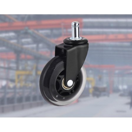 (Svart) Kontorsstolshjul, inga rullningsproblem, tyst och smidig glidning, inget underlag behövs, kontorsstol W