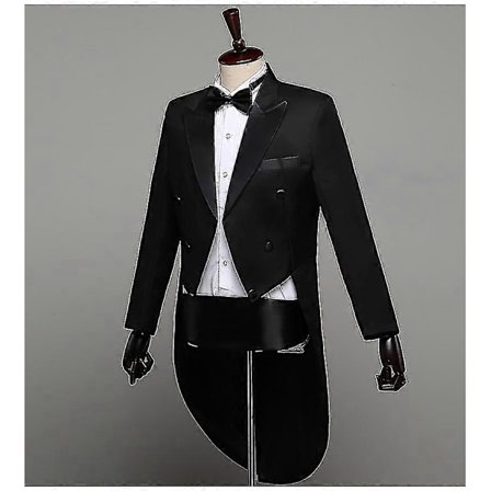 Miesten frakki smokkipuku housusetti, miesten smokkipuku housupuku rusettilla