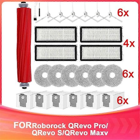 Tillbehörsset för Roborock Qrevo Pro/Qrevo S/Qrevo MaxV robotdammsugare, för Roborock Ersättning