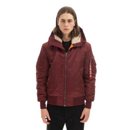 Alpha Industries, Kurtka męska Alpha Industries Ma-1 Hooded 158104 184 Czerwony, Mężczyzna, Rozmiar: S