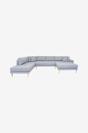 House Nordic - U-sofa med open-end Lido - Grå - 4-pers. sofaer - Fra Homeroom