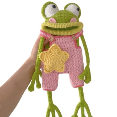 Frøer Hæklet Telefontaske Hæklet Mobiltelefontaske Bedårende Særpræget Design Dame Hæklet Taske