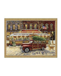 Stickpackung Bild Weihnachten an der Route 66