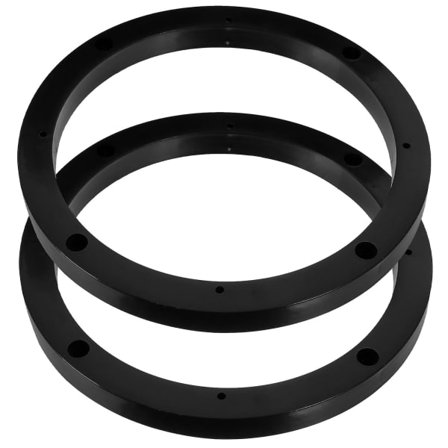 1 par højttaleradapter, 6,5 tommer bilhøjttaler afstandsholder ring, sort plasthøjttaleradapter, fast plastpude