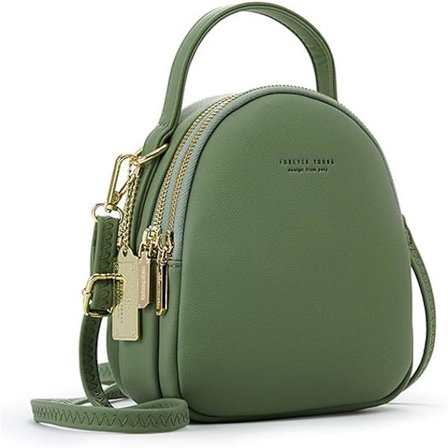 Mini Rygsæk Dame Mode Håndtaske Piger Vandtæt Crossbody Taske med Høretelefonhul Dame Læder Rygsæk Date Rejse Lille Rygsæk