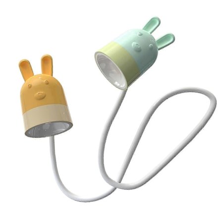 Leselys for barn, søte boklys for lesing i sengen, LED-nakke leselys bøyelig (kanin) [DB]