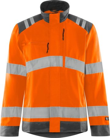 Arbetskläder Fristads Dam Varseljacka Green 4068 GPLU klass 3, dam, Varsel Orange/Grå