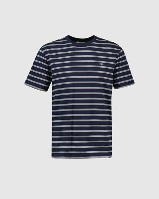 GANT - Garnfarget stripete t-skjorte til herre evening blue