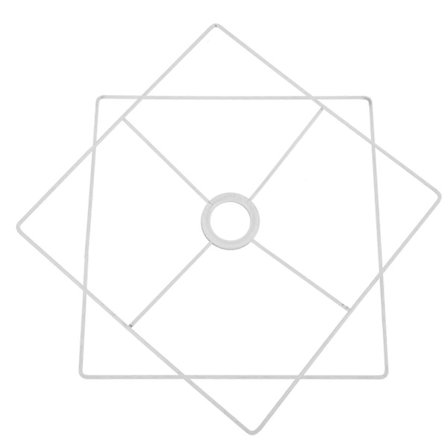 Lampskärm Ram Järn 30cm Skärmring Fäste Fyrkantig E27 Sockel Lampskärmshållare