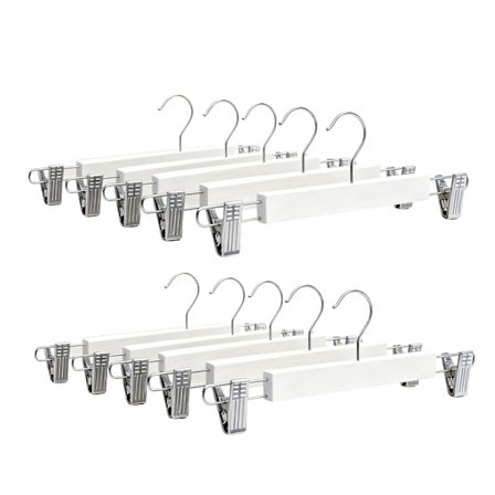 Puiset housuripustimet, 10 kpl:n setti pyörivillä koukkuilla