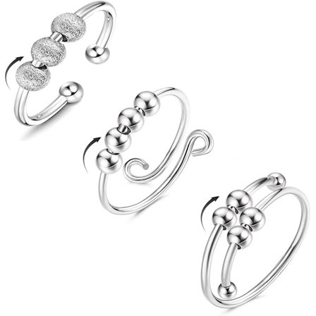 3Pcs Anxiety Ring for Women
