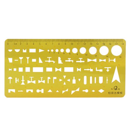 Piirustusmallit, mittaustyökalut, geometriset viivottimet, muoviset koulu- ja toimistotarvikkeet