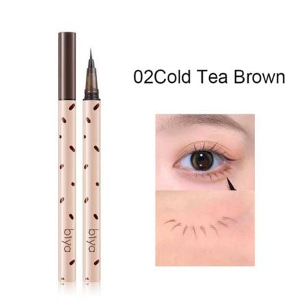 Ultrafin flytende eyeliner øyenvippepenn 02KALLT TE BRUNT 02KALLT 02Cold Tea Brown