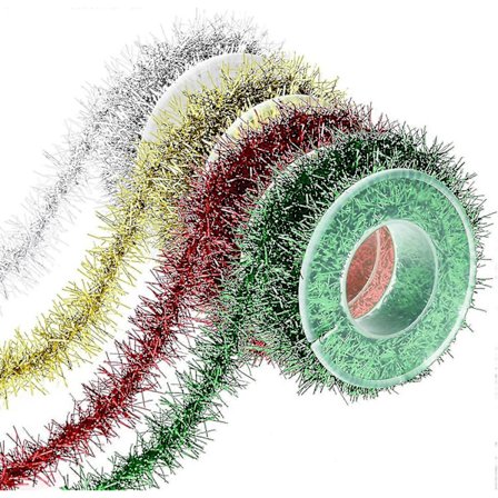 4 ruller juleglimmerbånd, metallisk trådguirlande, glimmerbånd, metallisk glimmerbånd, glitterglimmerbånd til jul, bryllup