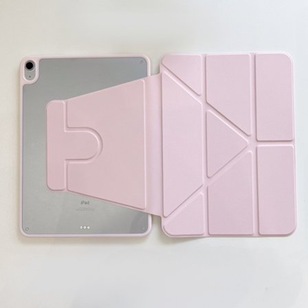 Fodral för iPad 2022/2023 10 10.9 YB Rosa Vikbart Magnetiskt Pennhållare Roterande Fäste