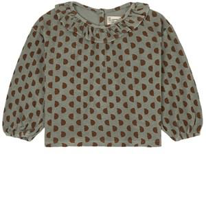 Piupiuchick Printed Blouse Grayish Green 6 Years - Tops - 6 years - Green