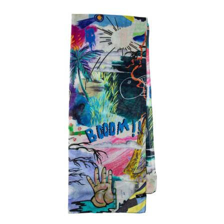 Paul Smith, Chech graffiti white blue green Niebieski, unisex, Rozmiar: ONE Size
